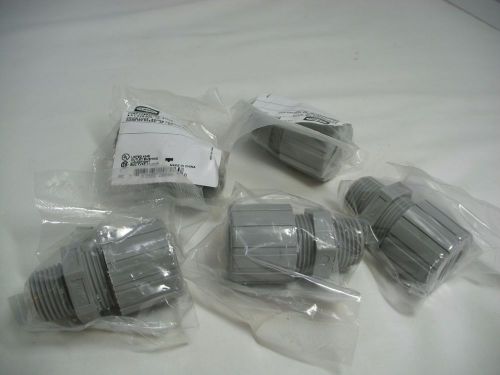 LOT OF 5 HUBBELL 1/2&#034; NYLON CORD CONNECTOR - SCH1024CR ~ ALL NEW
