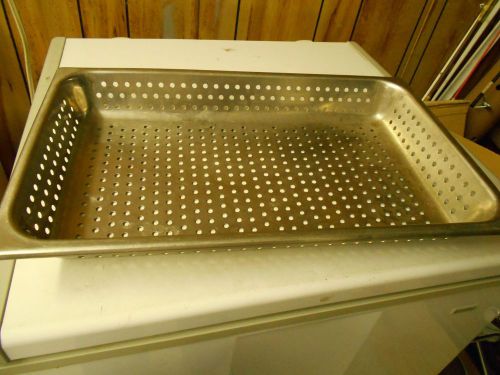 Stainless Steel Steam Table Strainer Pan  21&#034; Wide, Across 13&#034; &amp; 3 1/4&#034; Tall