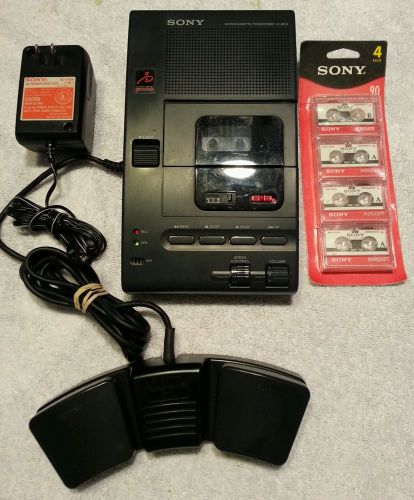 Sony M-2000 Microcassette Transcriber with Pedal and Adapter - Works Great