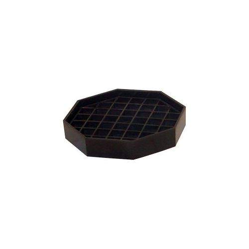 6 Pack - BLACK PLASTIC OCTAGON DRIP TRAY WITH GRATE, Replaces Bloomfield 8855-1