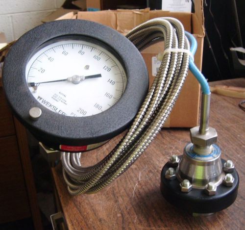 New weksler pressure gauge w/ 25 ft capillary aa446ph2rwx9 for sale