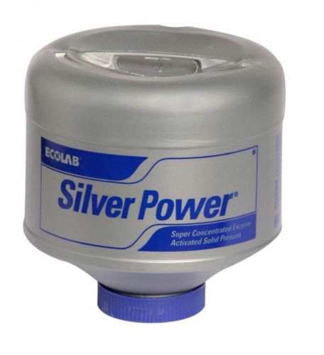 Ecolab 12922 Silver Power Enzyme Activated Solid Presoak Silverware Cleaner 8lb