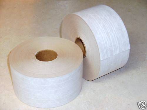 250 yards - 2 rolls reinforced white kraft paper tape for sale