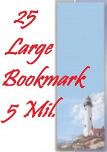 5 MIL Bookmark Laminating Laminator Pouches Sheets, 2-3/8 x 8-1/2  25 PK