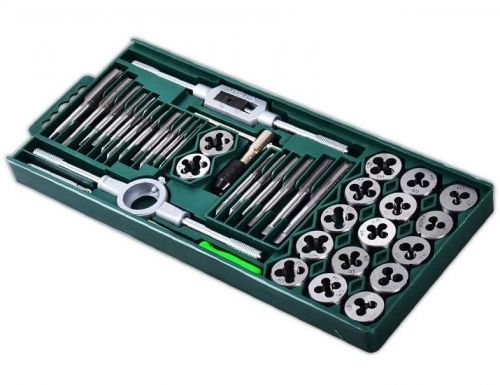 40pcs/set Tap and Die Set M3~m12 Tap Wrench drilling tapping cutting
