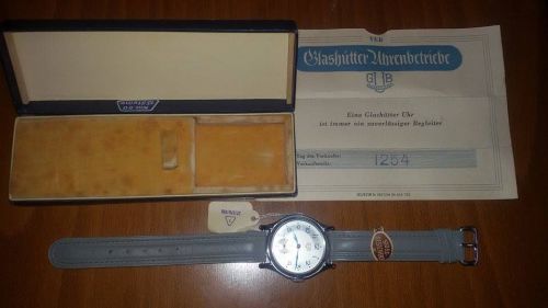 GUB ,GLASHUTTE/SA, with box, NEW. hand clock