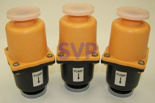 **lot of (3) nw-25 / kf-25 vacuum pump exhaust oil mist filter eliminator for sale