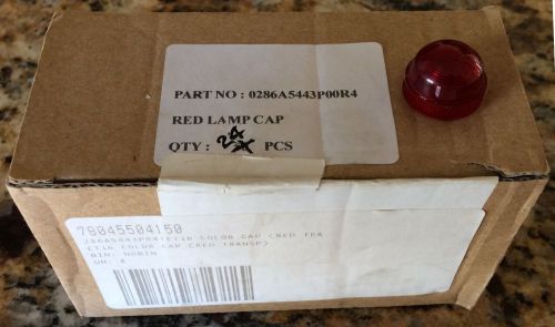 Box of 24 ge et-16 indicating pilot light caps; red transparent lamp caps for sale