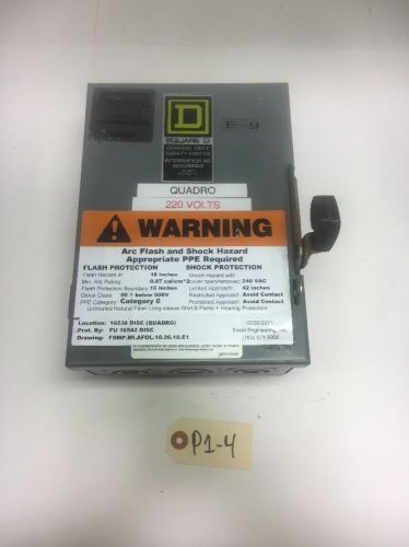 Square D Company D321N Safety Switch 220V 30A Warranty! Fast Shipping!