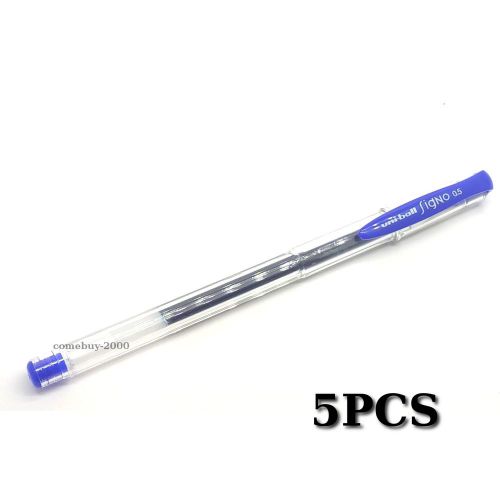 5pcs Uni-ball Uni Signo UM-100 0.5mm Roller Ball Pen - BLUE Ink