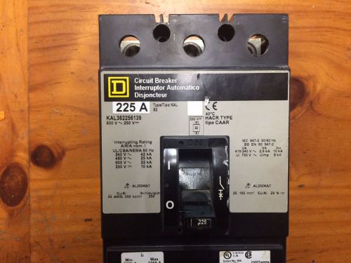 SQUARE D CIRCUIT BREAKER 225 AMP KAL362256139 with 3 Poles