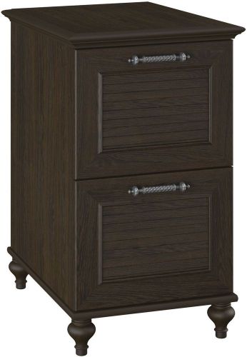 Modern Two-Drawer File Organizer Storage Cabinet Home Office Furniture Brown
