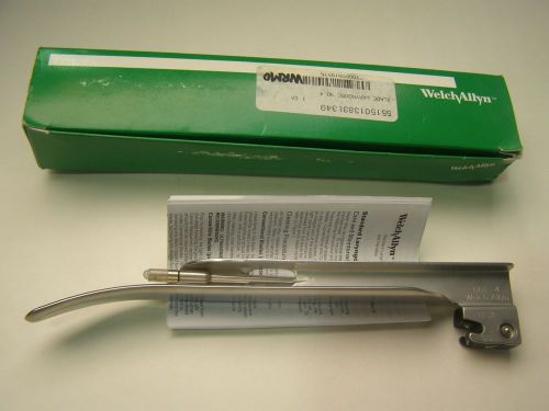1-WELCH ALLYN Ref#68044, MIL Laryngoscope Blade, Size#4, Diagnostic Instruments