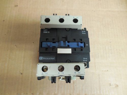 Telemecanique contactor lc1 d80 11 110v coil 125a a amp 600vac lc1d8011 for sale