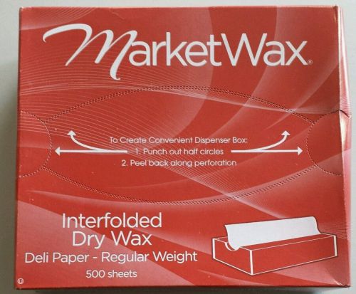 MarketWax Interfolded Deli Paper Dry Wax Regular Weight 10 3/4&#034;x6&#034; 500sheets