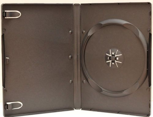 32 pcs Black Empty Single 14MM DVD Cases, holds 1 CD or DVD Disc