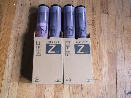 4 GENUINE Riso S4255 BURGANDY Duplicator Ink EZ390 EZ590 MZ790 MZ990 RZ390 RZ990