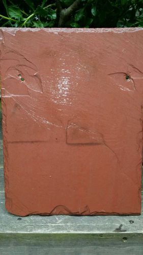 One piece 1 piece of RED roofing slate 9x12 over 100 years old