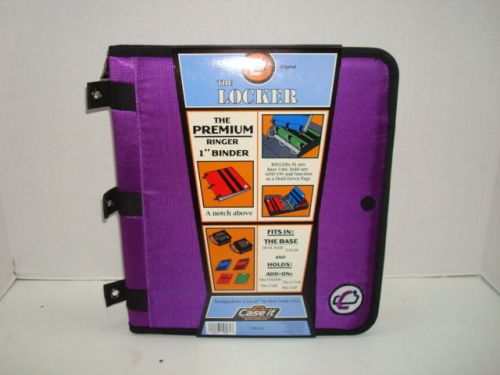 1 - PURPLE - CASE-IT 3 RING - 1” BINDER GREAT TOOL FOR ORGANIZING