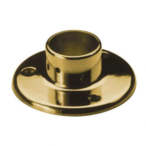 Lavi Industries 00-512/1H 4&#034; Polished Brass Floor Flange 1-1/2&#034; OD
