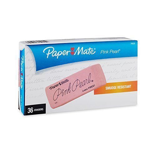 Paper Mate Pink Pearl Premium Erasers (70525) Case of 432 -Smudge Resistant, New