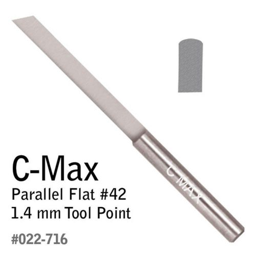 Graver Parallel Flat #42 1.4mm GRS C-MAX Tungsten Carbide, Made in the USA