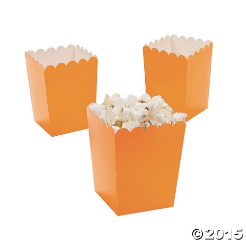 Mini Orange Popcorn Boxes 24 Pack - 3&#034; x 3&#034; x 4&#034;