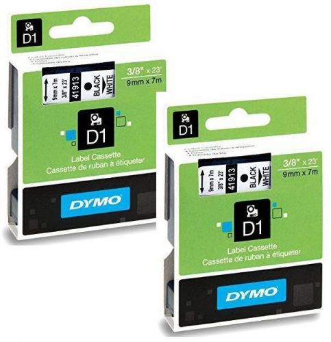 2Pack DYMO Standard D1 Self-Adhesive Polyester Tape for Label Makers 3/8 &#034; 41913