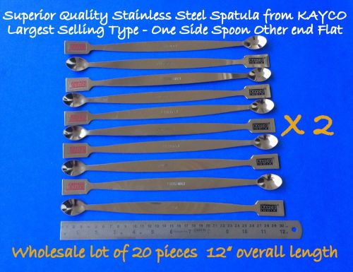 20 x spatula stainless steel12&#034; spoon type lab equipment medical/general /pharma for sale