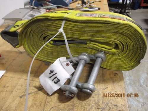 4” 2 Ply 27 Foot Nylon Lift Sling Choker Recovery Strap Tow With Shackles [F1S4]