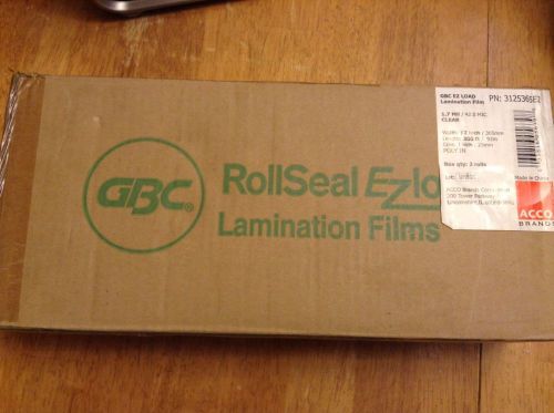 GBC ROLLSEAL Ultimate35  EZ LOAD LAMINATION 1.7 MIL FILM - 12&#034; x 300&#039; - 2 ROLLS