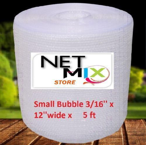 5 FEET Bubble + Wrap Roll Small Bubbles Perforated 3/16 5 Ft long 12&#034; Wide