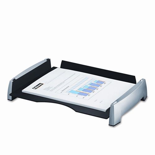 Fellowes Plastic Silver/ Black Letter Tray Letter/ A4 Documents # CRC-80317
