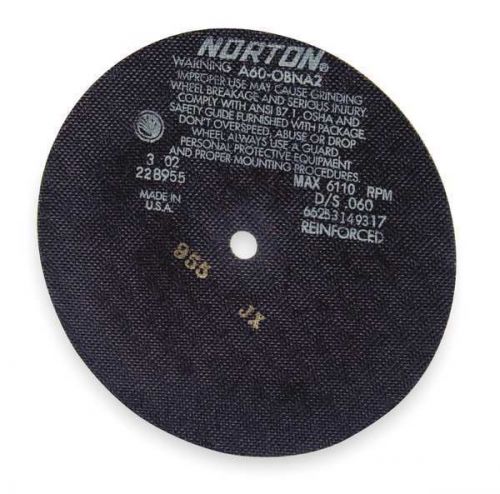 Norton 66243529606 Abrasive Cut Wheel, 4In D, 0.035In T, 1/4In AH