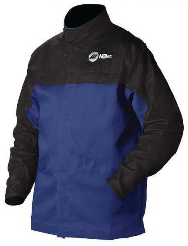 MILLER ELECTRIC 231 080 Combo Weld Jkt, Royal/Blk, Ctn/Leather, S NEW !!!