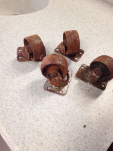 Set Of 4 Vintage Dolly Wheels Casters