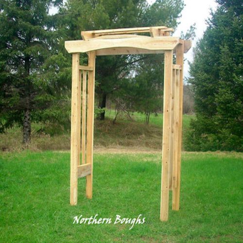 White cedar rustic wedding arch kit for sale