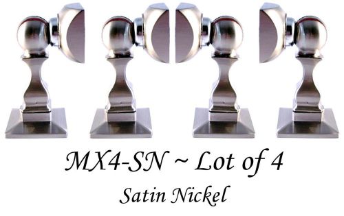 LOT of 4 ~ Satin Nickel MX4 MAGNETIC Door Stop Holder ~Commercial Grade Quality~