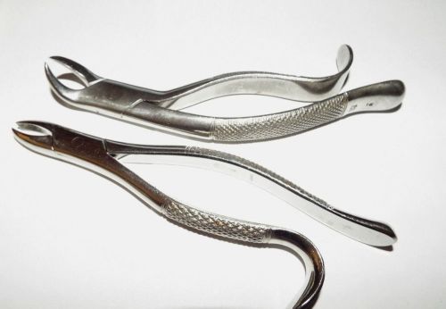USA  Stainless  Dental Extraction Forceps Free Shipping! LOT OF TWO