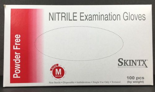 100 NITRILE Disposable Gloves Medium Protects Skin 4 Mil Latex Powder Fre Skintx