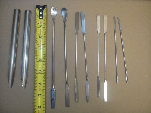 Lot of 10 Assorted Spatulas Stainless Steel
