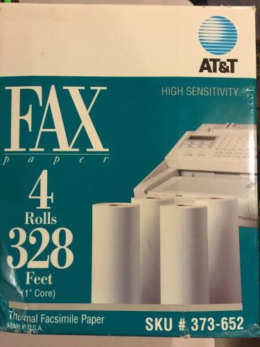 AT&amp;T High-Sensitive Thermal Fax Paper, 4 each, 8-1/2in x 328&#039;, 1&#034; Core