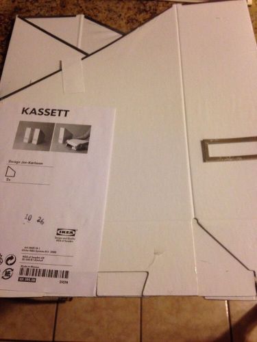 Ikea Kassett 2 Pack Magazine File Folder Organizer, White (1, A) New