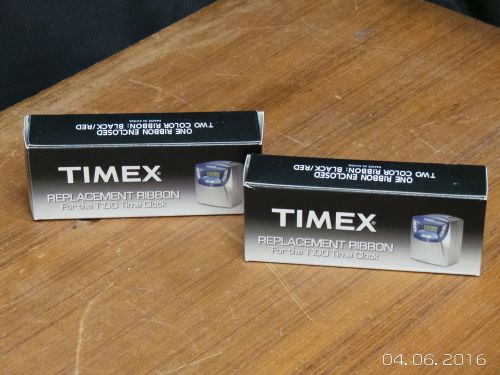 Timex T100 Employee Time Clock Replacement Ribbon 2 Pack Ink Cartridge NIB