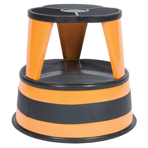 Kik-step stool orange colored library stool cramer for sale