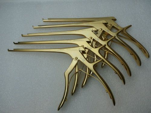KERRISON Rongeurs 7&#034; (1,2,3,4,5,mm UP 45* Gold, Orthopedic Spine Instruments