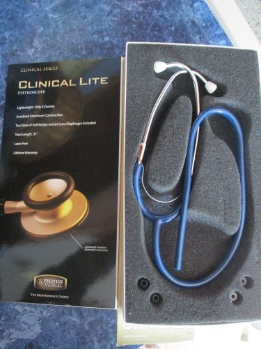 Prestige medical clinical lite stethoscope blue missing scope for sale