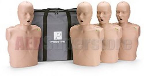 Prestan Professional Adult Medium Skin CPR-AED Training Manikin 4-Pack (with By