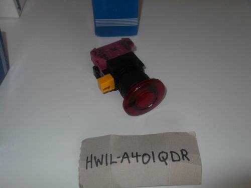 HW1L-A4F01QDR  IDEC QTY 1  LIGHTED 40MM MUSHROOM PUSH BUTTON NEW