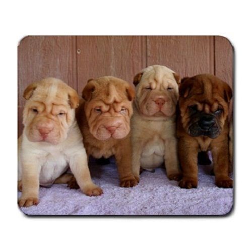 Cute Shar Pei Puppy Puppies Dogs Pets Animal Large Mousepad Mouse Pad